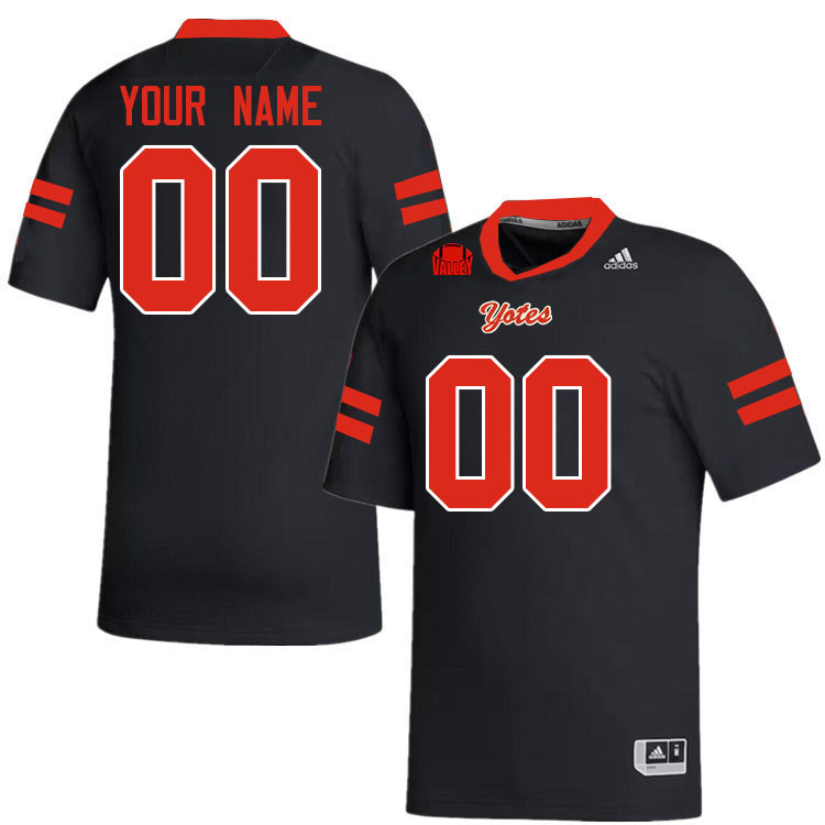 Custom South Dakota Coyotes Name And Number Football Jerseys-Black